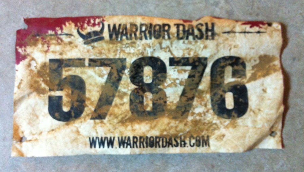 My number after I cleaned up after the race.