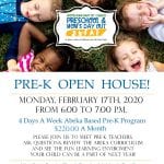 Pre-K Open House Flyer 2020