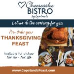 Copeland’s Cheesecake Bistro Thanksgiving Catering