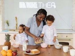 mom and children preparing toddler meal ideas