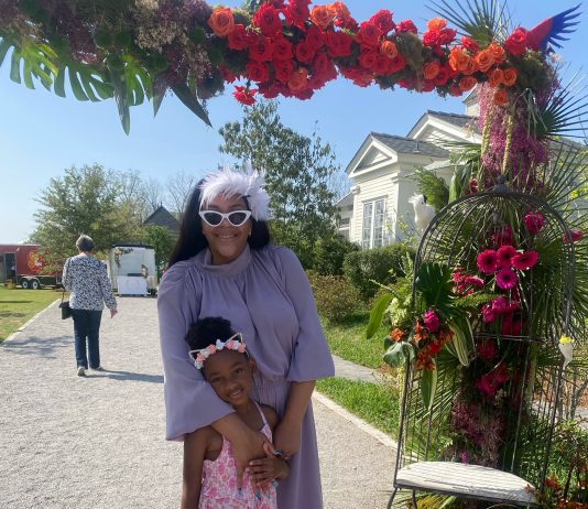 mother and daughter during festival season in South Louisiana